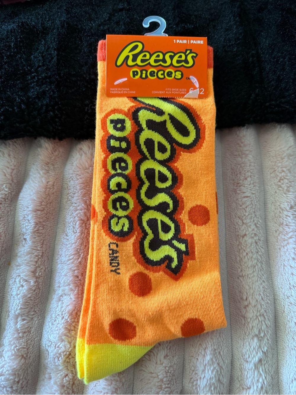 Reese's Pieces Orange Novelty Men's Socks